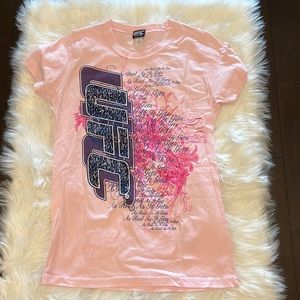 UFC brand tee shirt pink size large